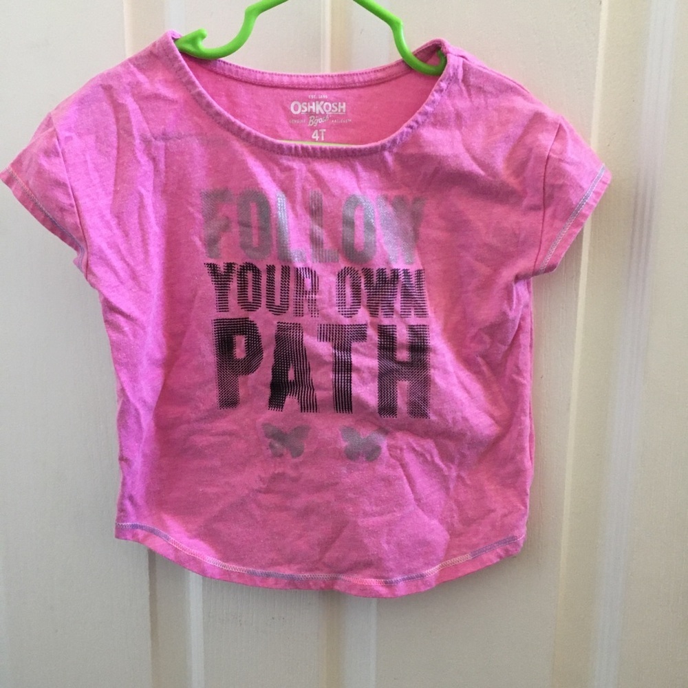 Girls Oshkosh follow your own path tee 4t